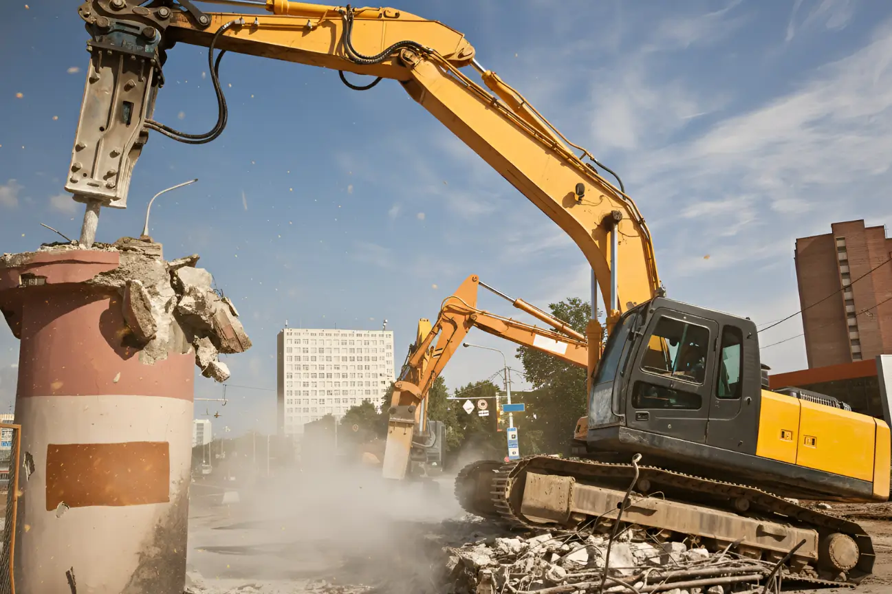 Commercial rock breaking by Rock Breaking Auckland for large-scale construction and development sites.