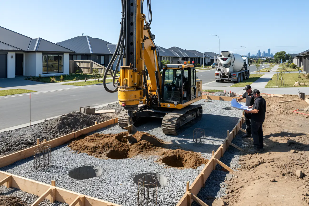 Driveway auger drilling and concrete installation by Auger Hole Drilling Auckland for smooth, durable results.