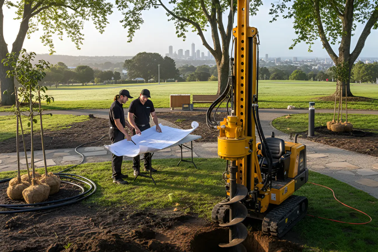Landscaping and outdoor auger drilling by Auger Hole Drilling Auckland for modern outdoor development.