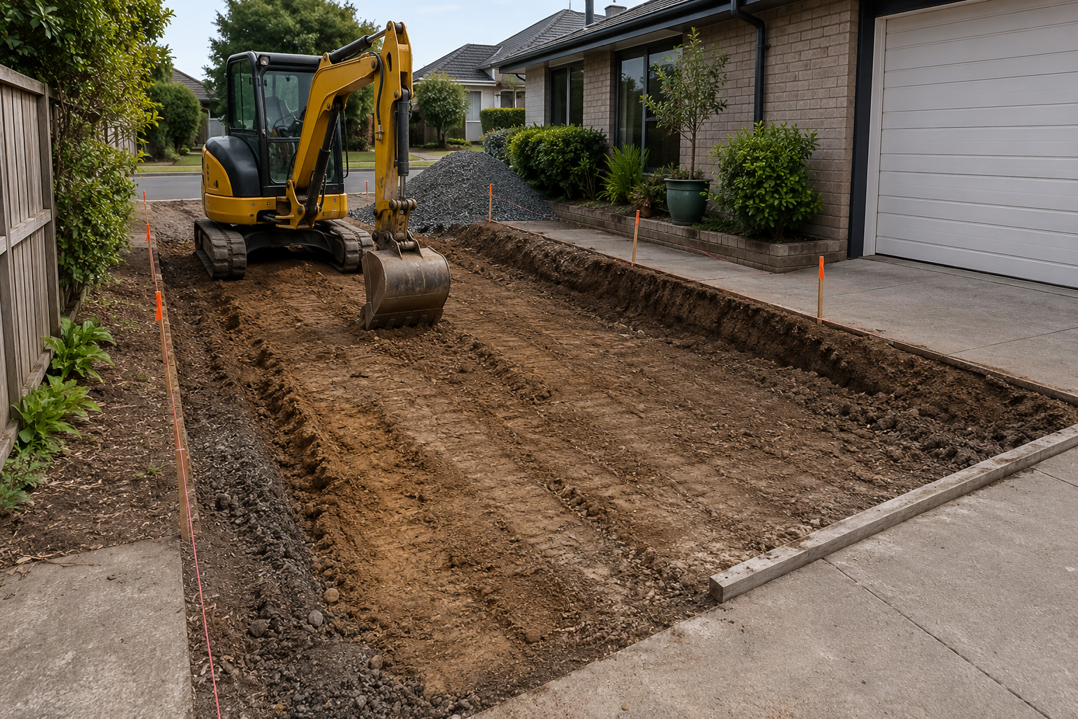 Driveway Excavation Auckland for driveway extension excavation with professional site preparation and earthmoving